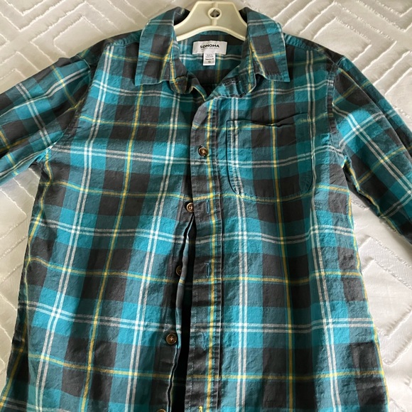 Sonoma Other - Sonoma Boys Teal Plaid Shirt